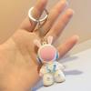 Sale Cartoon Space Rabbit Keychain Decompression Belt Opening Small Gift Student Prize Three-Dimensional Pendant Spot
