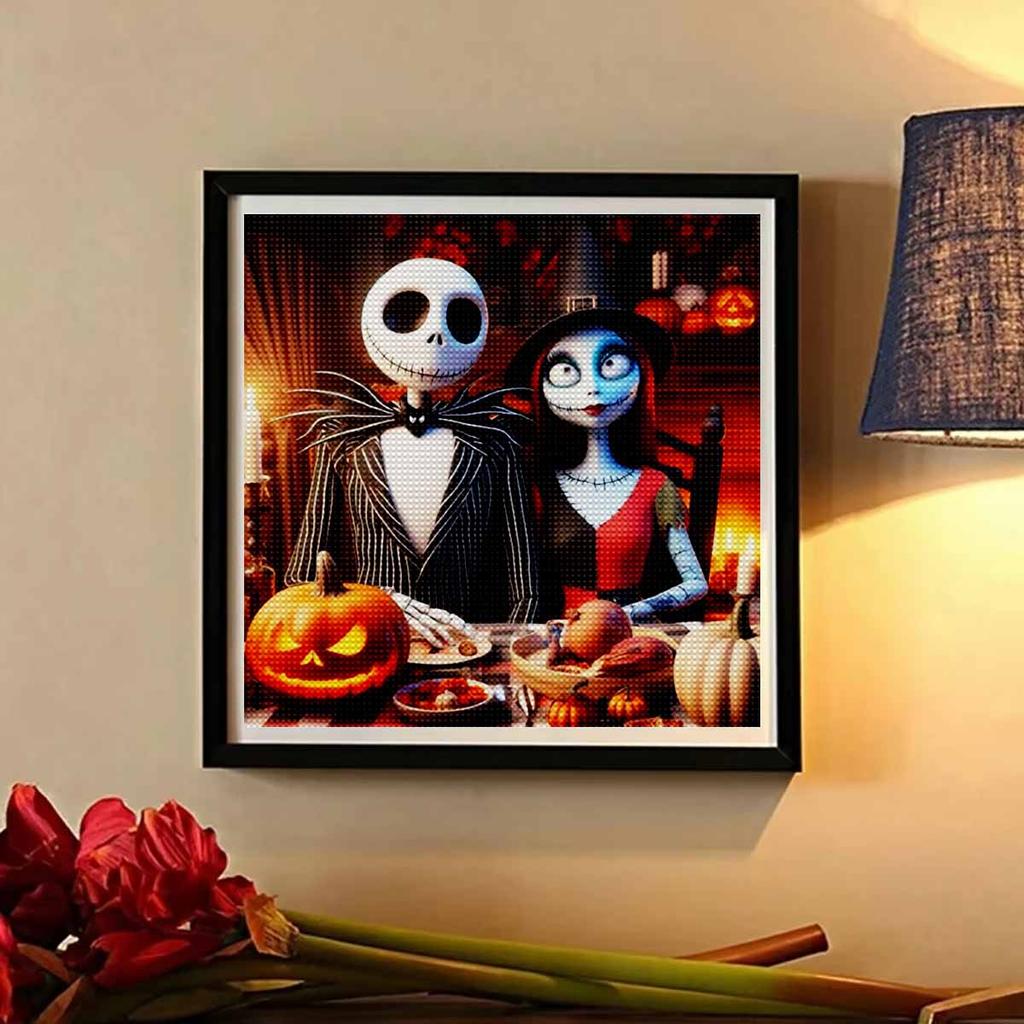 5D DIY Diamond Painting Kit, Skeleton Lover, Adult Beginner 5D Round Diamond Embroidered Crystal Mosaic Crafts, Suitable for Home Wall Settings