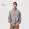 CROQUIS Men's Loose Fit Linen Shirt