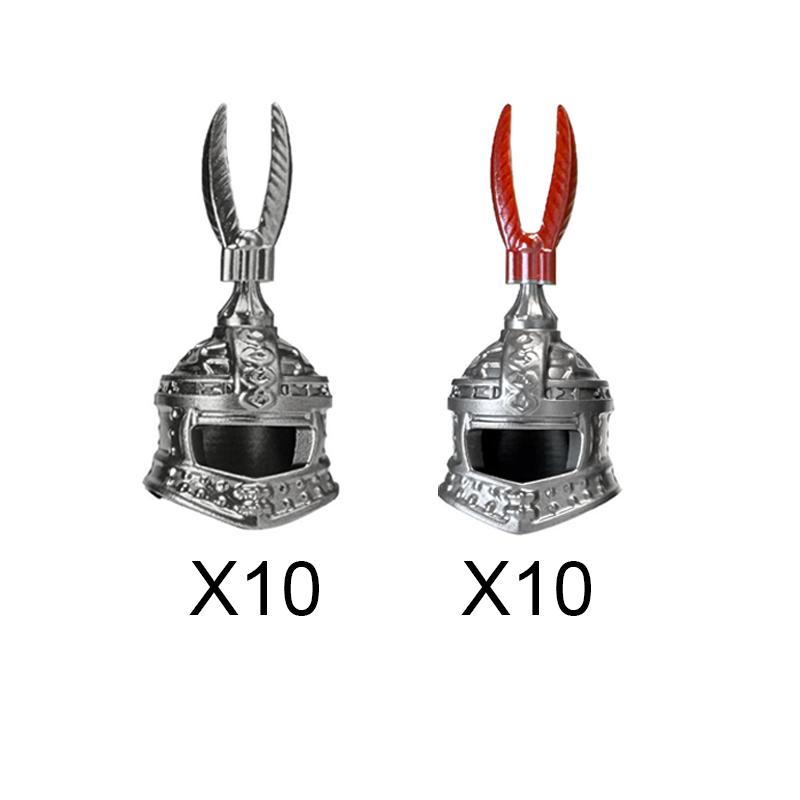 MOC Bausteine Mittelalter Ritter Soldat Actionfiguren Waffen Zubehör Schwert Speer Umhang Weste Helm Rüstung Geschenk Spielzeug Stein