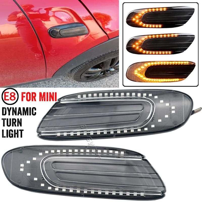 LED Dynamic Side Marker Turn Signal Indicator Repeater Light Sequential Blinker Lamp For BMW Mini Cooper F55 F56 F57 2014-2017