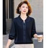 Elegant Long Sleeve Top for Middle-Aged Women