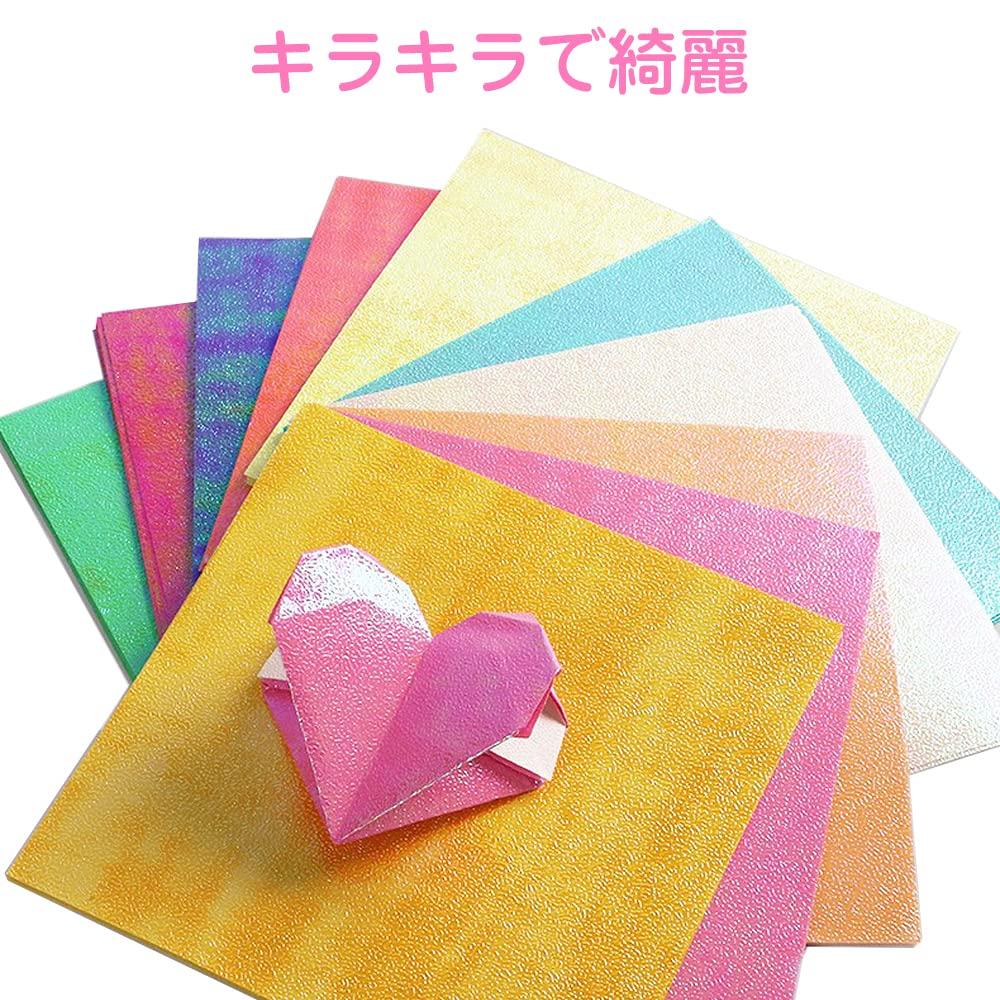 Glitter Origami Paper 50 10 15cm Paper Glitter Thousand DIY Crafts Set, Sheets, Colors, Square, Single-Sided, Colorful, Art, Paper, Cranes,