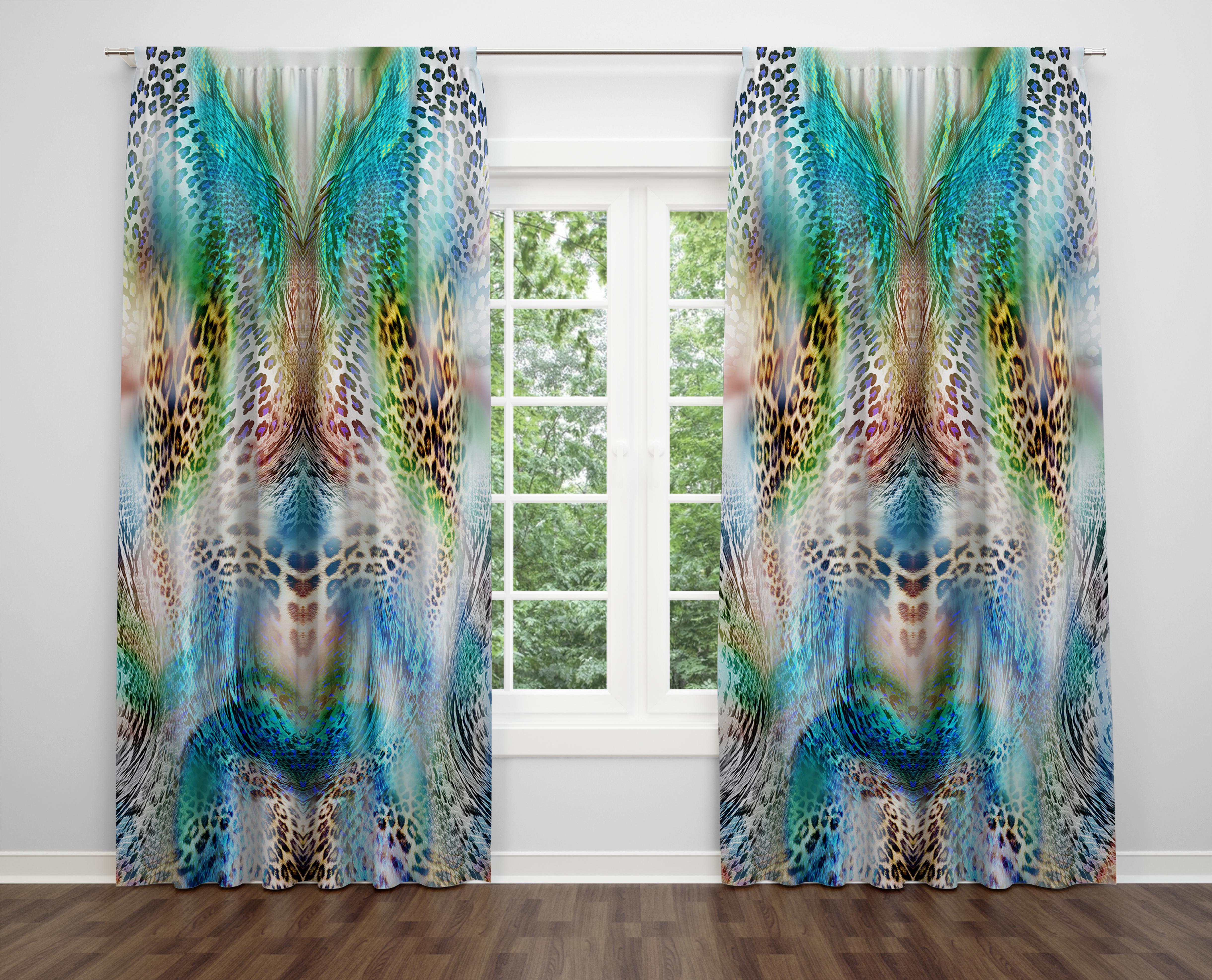 

Декоративний дизайн, високоякісна бавовняна тканина, ви можете вибрати одну або подвійну фіранку з крила 1 piece різнокольоровий