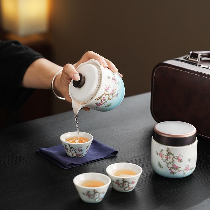 Chuangjing Wisteria Floral Tea Set