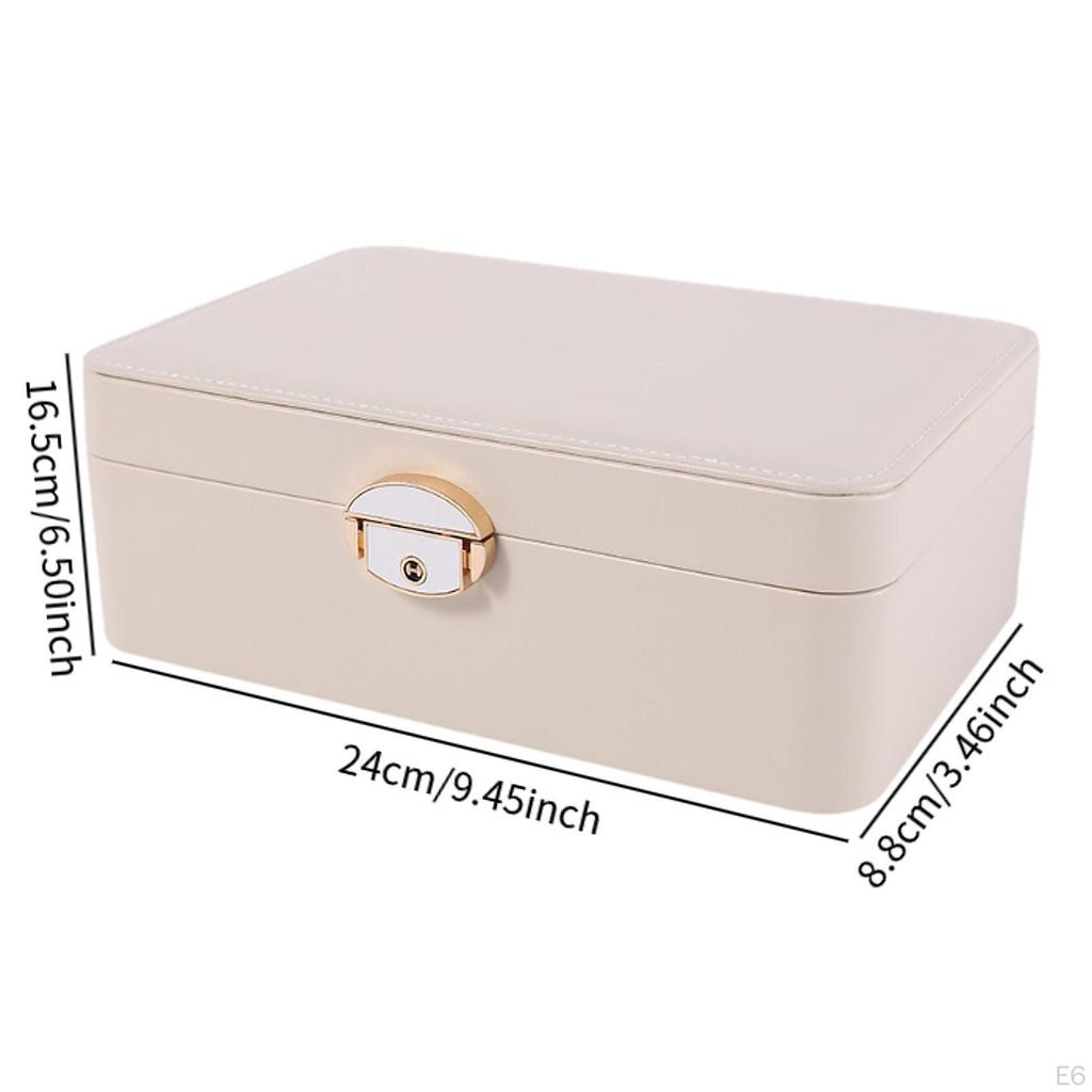Jewelery Case Display Box Travel Portable Jewelry Holder Decorative for Necklaces Ear Studs