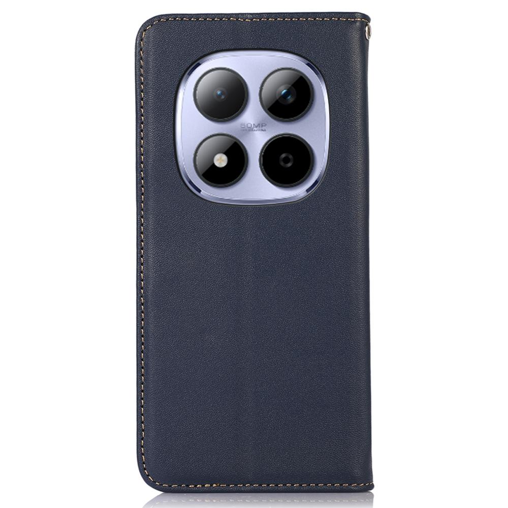 KHAZNEH Für Xiaomi Redmi Note 15 Pro 4G (Global) Hülle Geldbörse Echtes Rindsleder Handyhülle Nappa-Textur