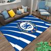 "Blauer Fußballclub Logo Teppich mit weißen Streifen für Heimdekoration" Geeignet für den Einsatz als Anti-Rutsch-Matte für Wohnzimmer, Schlafzimmer, Sofas