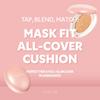 TIRTIR Mask All-Cover Cushion Foundation | Full Coverage, Skin Fit, Satin Glow Finish | Korean Cushion Foundation #15C FAIR PORCELAIN | 4.5g