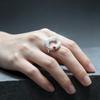 Silver Color Hug Rings For Women Fashion Geometric Handmade Irregular Vintage Fine Jelwery Ring Party Christmas Gift