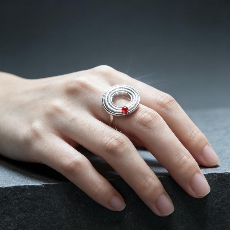 Silver Color Hug Rings For Women Fashion Geometric Handmade Irregular Vintage Fine Jelwery Ring Party Christmas Gift