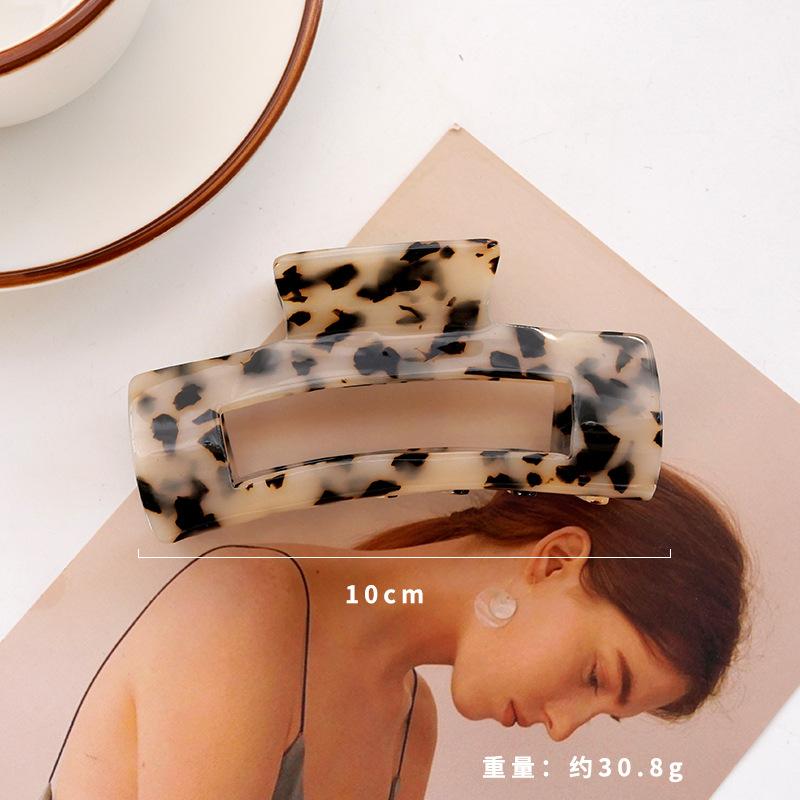 Vintage Crab Hair Clip Women Hair Clips Elegant Colorful Leopard Acetate Claw Clip Girls Hair Accessories Hair Barrettes New