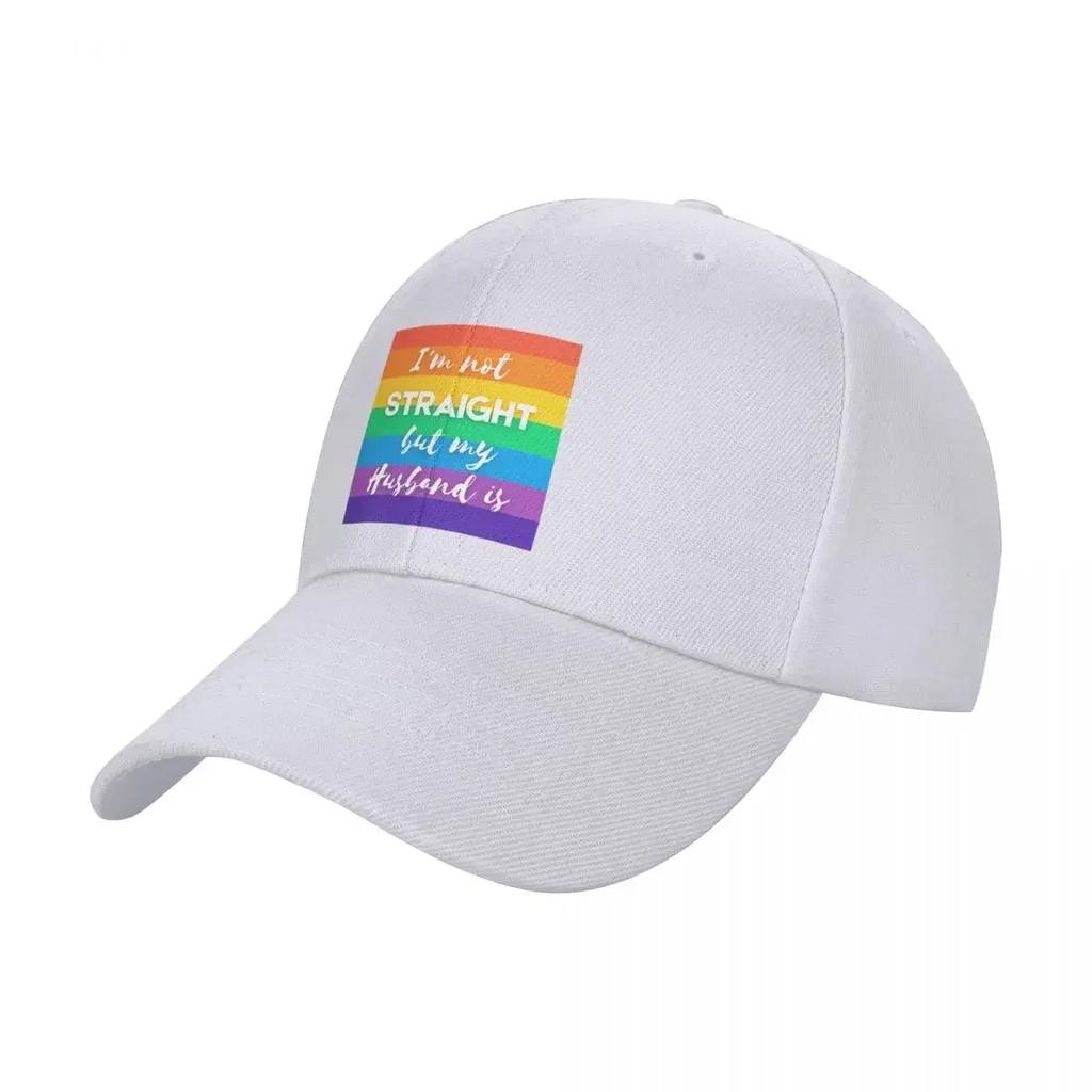 Im Not Straight But My Husband Is Baseball Cap Custom Cap Ball Cap Luxury Man Hat GirlS Hats Mens