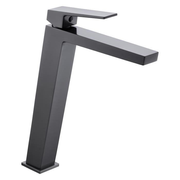 Robinet de lavabo - IMEX - Modèle ART - Noir - Monocommande - Finition métal noir