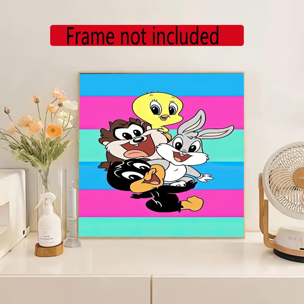 Looney Tunes 5D Diy Diamond Painting Round Diamond Mosaic Suitable For Beginners Diamond Painting Rhinestones Gift Frameless