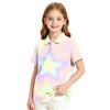 Girls' Polka Dot Print School Uniform T-Shirt for Casual and Formal Wear