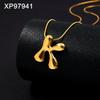 Personalized Gold-Plated Titanium Letter Necklace for Women - Fashionable Clavicle Chain Jewelry