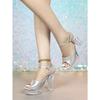 Women's 12cm Clear Heel Slide Sandals - Chunky Platform Sexy Shoes for Stage Runway & Outdoor LFD-19866-12