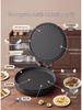 Electric Double-Sided Griddle: Enlarged Crepe & Pancake Maker with Deep Baking Tray.