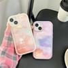 Kožený vzor Moskado Colorful Rosy Clouds Pouzdro na telefon pro iPhone 14 12 11 13 Pro Max 14 Plus Xr Xs Max Květinový měkký Tpu Cover