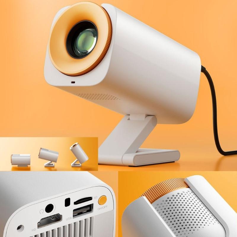 1080P Folding Projector Double Band Auto Adjusting Wireless Streaming Indoor Outdoor 110V Compatible