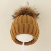 Kids Winter Warm Knitted Set Pom‑pom Hat Scarf Gloves 3‑Pcs Set Or Single Beanie Hat Windproof Ear Protection For Boys Girls Cold Weather Outdoor