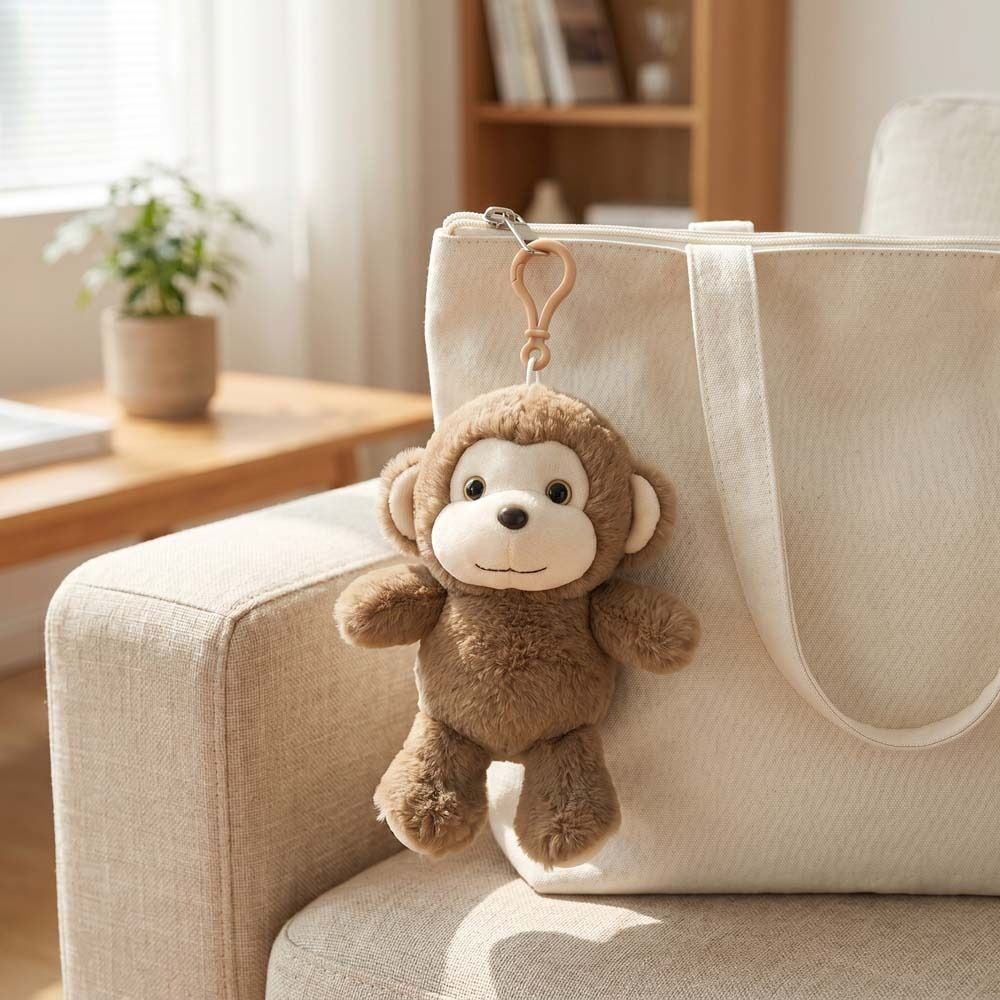 Taschenanhänger Simulation Affenpuppe Stofftier Affe Stofftier Anhänger Baby Beruhigungspuppe
