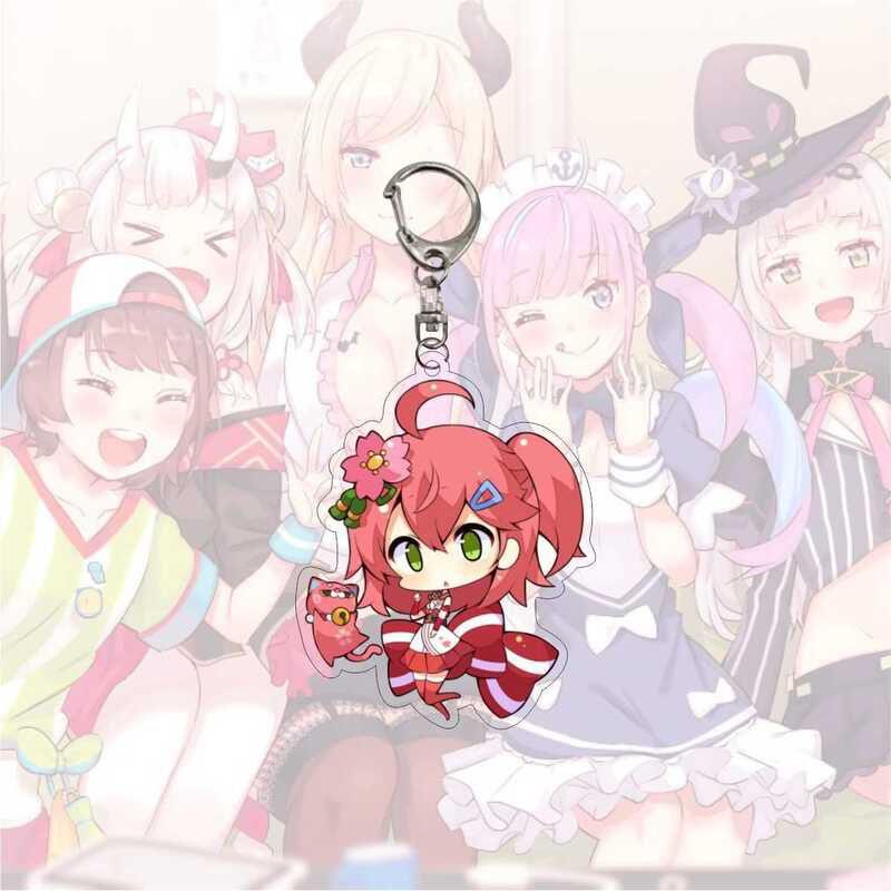 Stunning Hololive Vtuber Keychain Featuring Gawr Gura Mori Usada Fubuki Suisei For Anime Fans