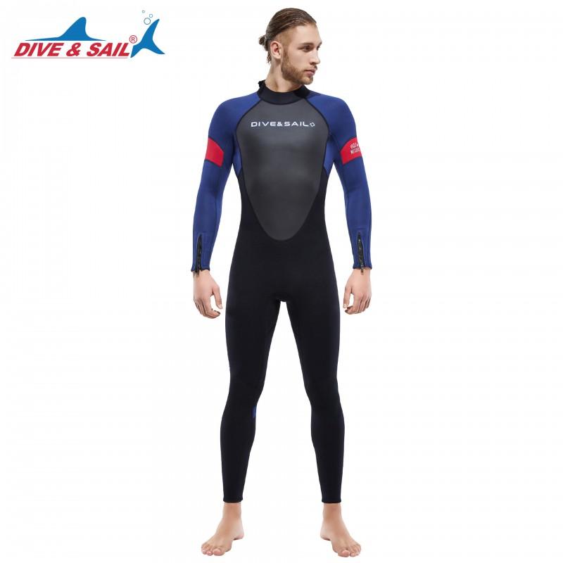 Fato de Neoprene 3mm Homem Mulher Corpo Inteiro Mergulho Surf Snorkel Proteção Térmica Resistência UV