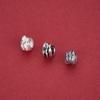 S925 Sterling Silver Irregular Wire Wrapped Spacer Beads for DIY Handmade Bracelet Jewelry