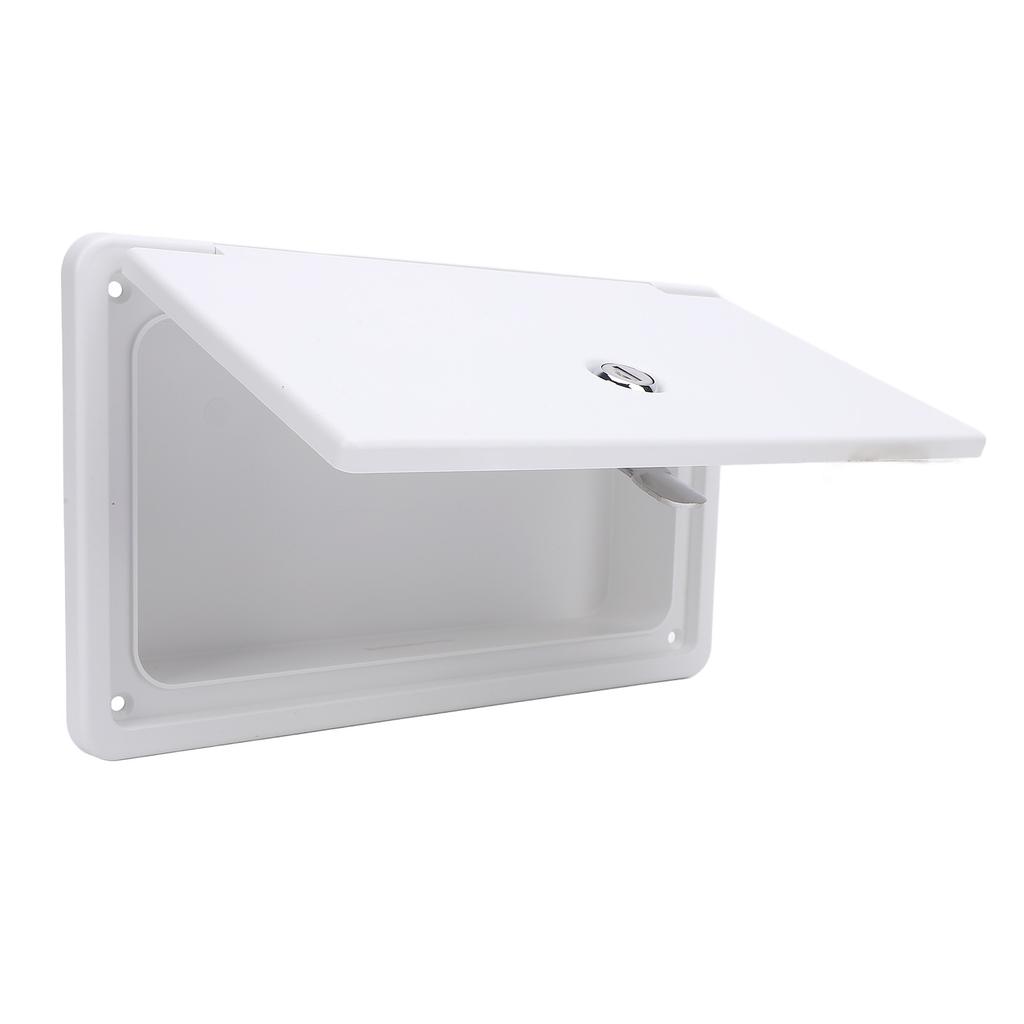 RV Baggage Door Toolbox 10.5 X 6.1 Inches with Bottom Cap and Safety Lock Compartment Access Door for Camping Trailer