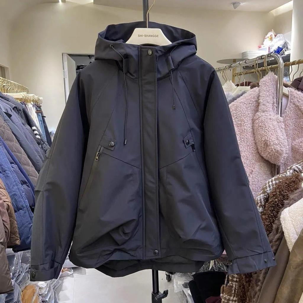 Hooded Casual Loose Fit Women's Jacket Zipper Casual Fashionable Windbreaker Loose Female Coats