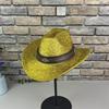 European and American Style Top Hat, Big Edge, Western Denim Straw Hat, Men's and Women's Outdoor Sunshade Sunscreen Hat, Retro Jazz Hat.