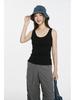 Spring 2026 Women's Tencel Lyocell Ribbed Spaghetti Strap U-Neck Vest Top