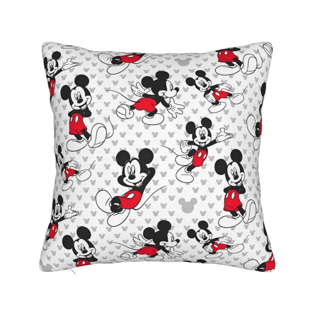 Mickey Mouse Kuddfodral Polyester Kudde för Soffa Söt Känd Tecknad, Avslappnade Kuddfodral
