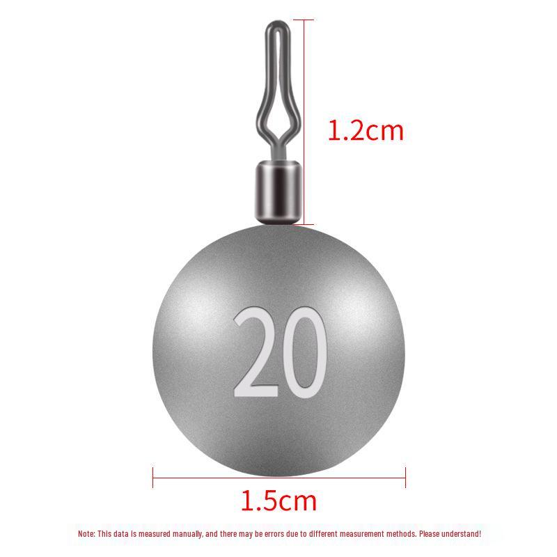 Anti-tangle Round Drop Shot Fishing Sinker with Quick Clip