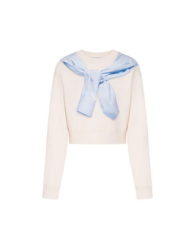 MOSCHINO Jeans Cotton Crop Sweatshirt