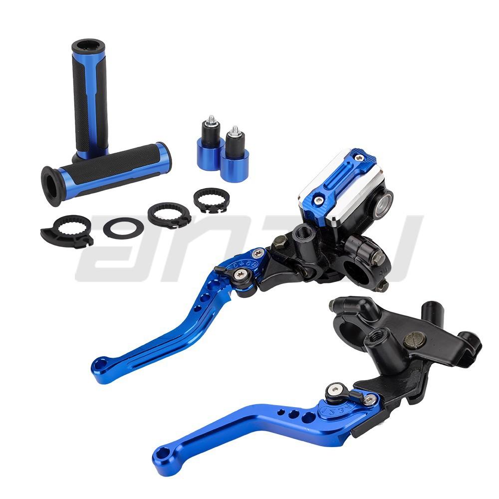 

Аксессуары для модификации мотоцикла, CNC assembly disc brake clutch, set of handlebar handle plug combinations, upper pump assembly синий