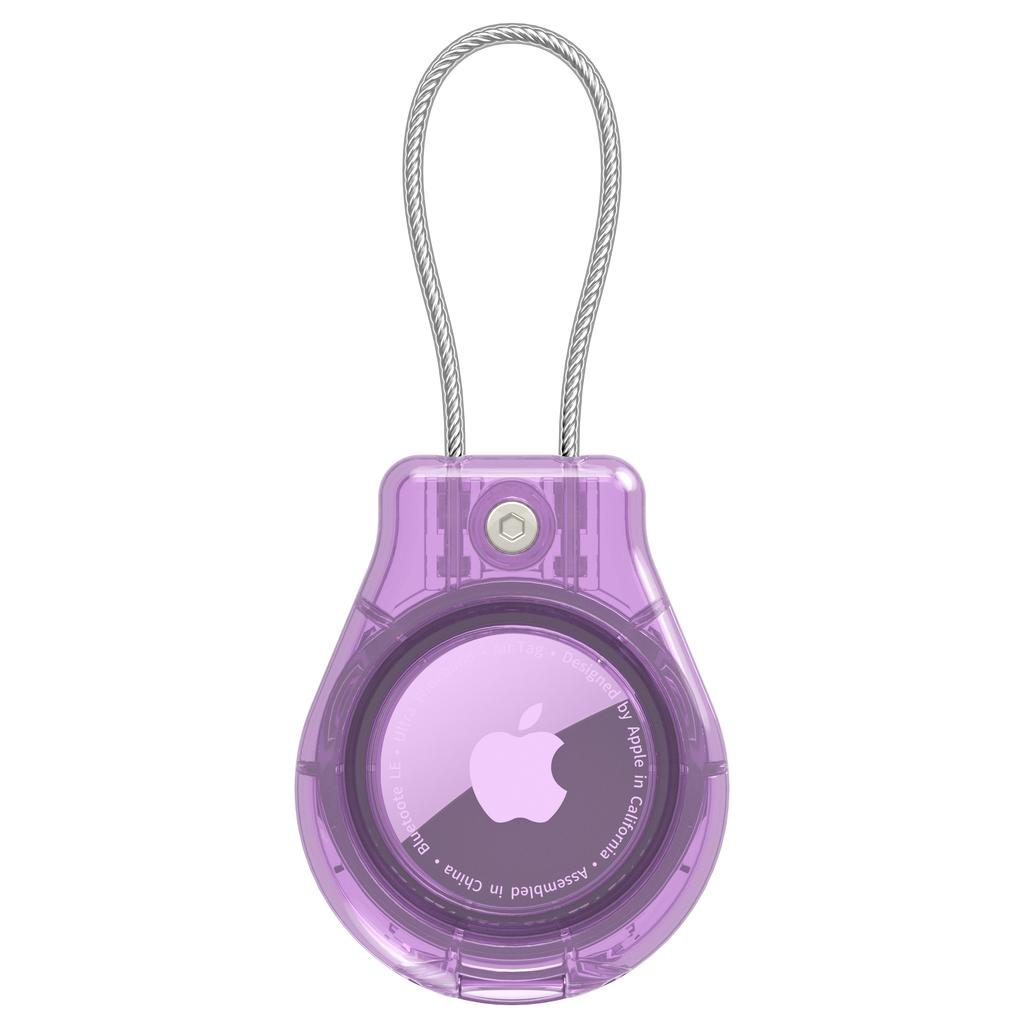 CP22 For Apple AirTag Case Bluetooth-compatible Locator Waterproof PC Protective Cover with Metal Strap