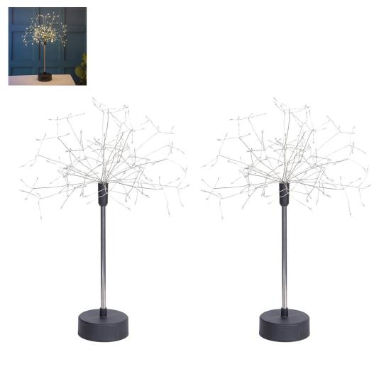 LED Starburst Table Lamp 120 Lights USB Fairy Lights Elegant Desk Lamp for Home Decor Wedding Centerpiece Lighting