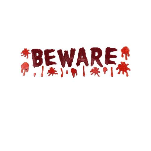 Scream Machine Beware Window Stickers