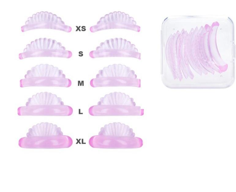 Private Label Glue Free Eye Lash Lift Shield Japan Korean Eyelash Extension Perm Pad Self Sticky Eye Lash Lift Rod box розовый