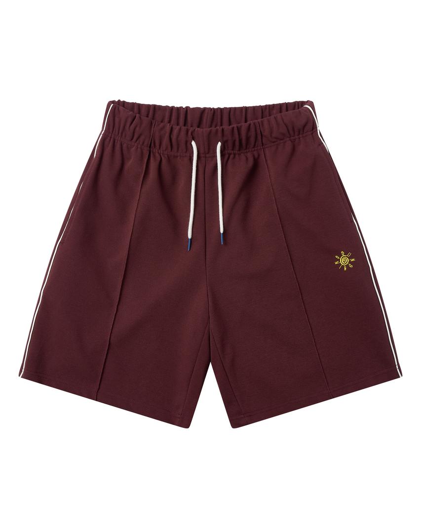 Golden Sunshine Golden Track Shorts_Burgundy