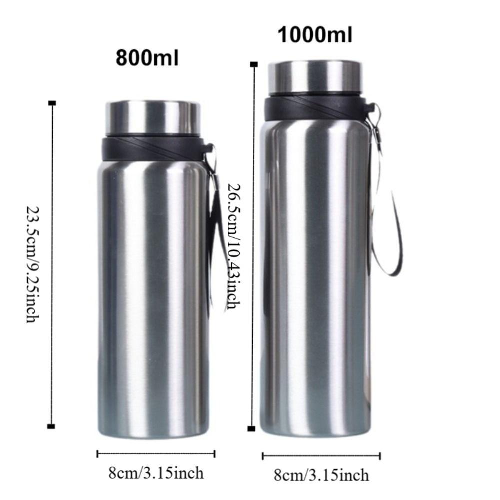 Large Capacity Vacuum Flasks 800/1000ml Thermos Cup Drinkware Insulated Bottle Outdoor