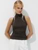 Sexy Backless Effen Kleur Zomer Nieuw Dames Tanktop T-shirt Mouwloos Polyestervezel Grensoverschrijdende Kleding