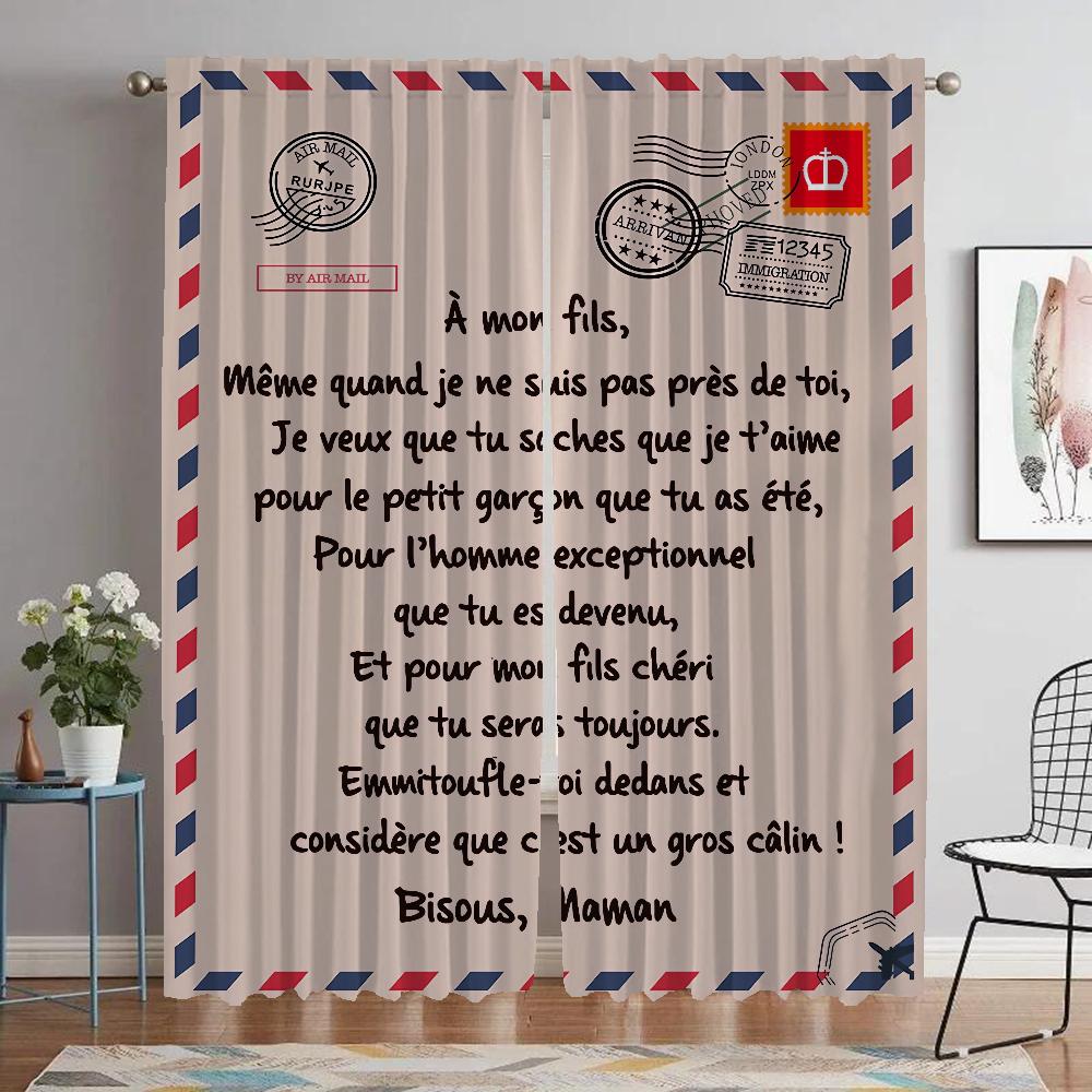 

A Mi Maravilloso Hijo Anti-mosquito Curtains for Camera Home Interior Curtains for Living Room Blackout Curtain Partition Shades W60xH90cmx2pcs-CL