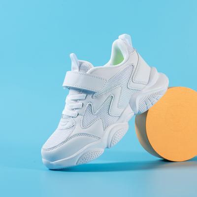 2025 Classmates Boys White Shoes Children's Sports Shoes Spring and Summer Boys White Shoes Girls White Shoes Breathable Mesh