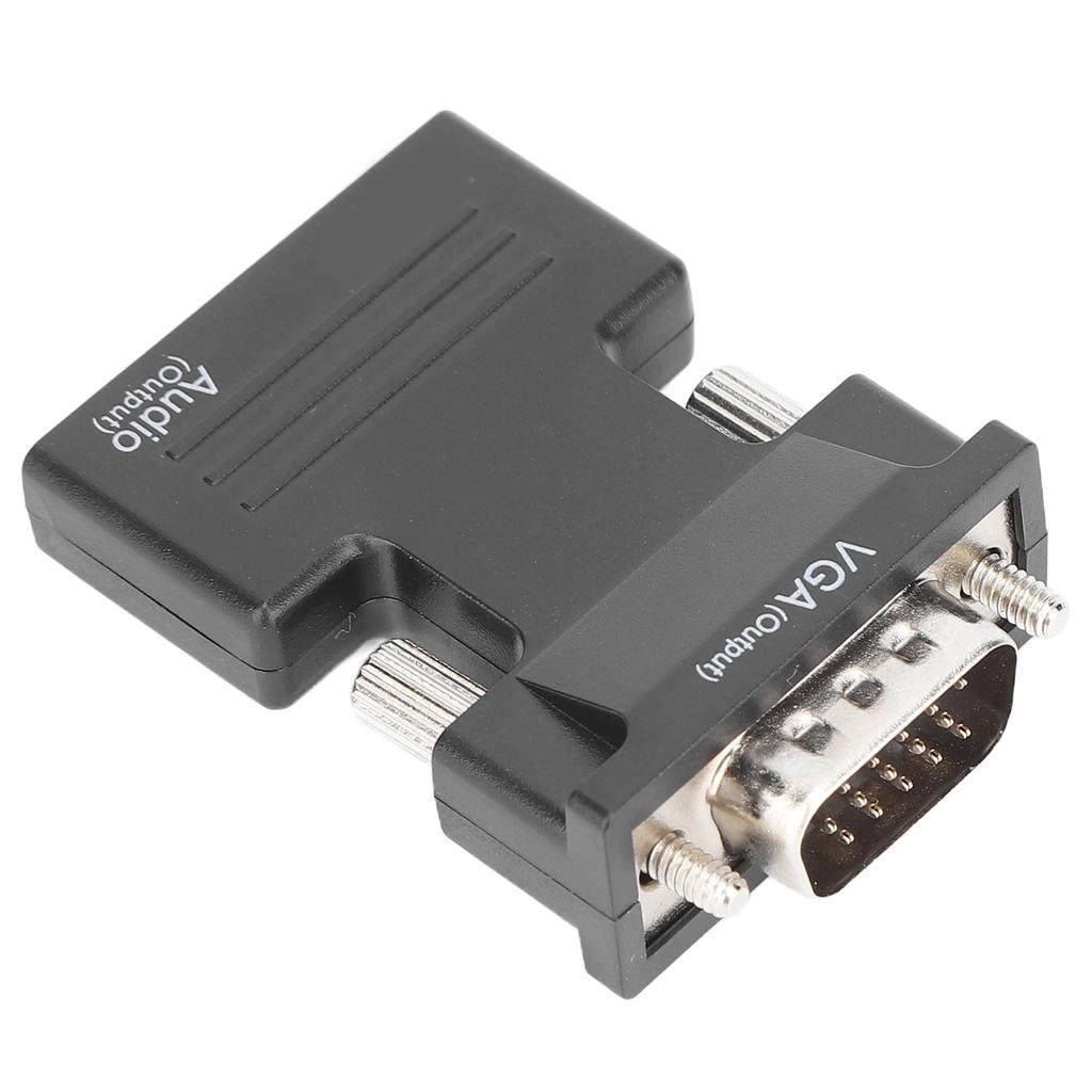 HD Multimedia Interface Female To VGA Male Converter with 3.5mm Audio Cable for Laptops PCs Monitors