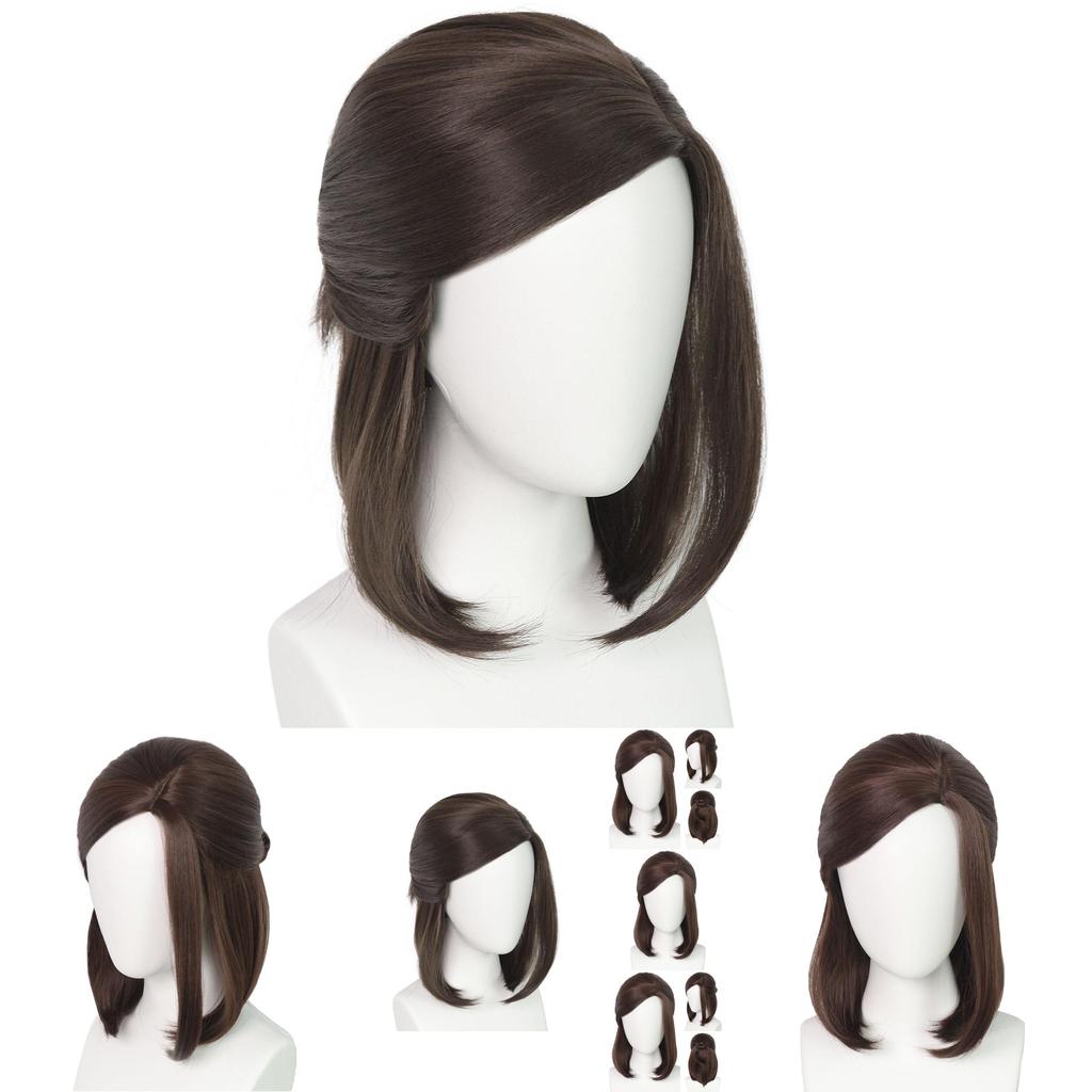 The Last Of Us Ellie Brown Cosplay Wig With Breathable Natural Feel For Scene Dressing