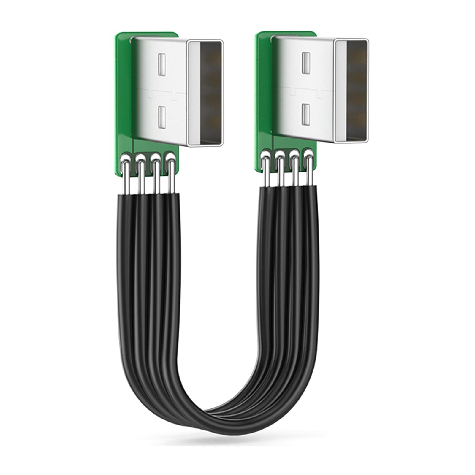 

USB 2.0 Extension Cable Data Cable 480mbps Charging Cable USB 2.0 Male to Male 90 Degree Angle Extension Cable 5-Double Left Bend